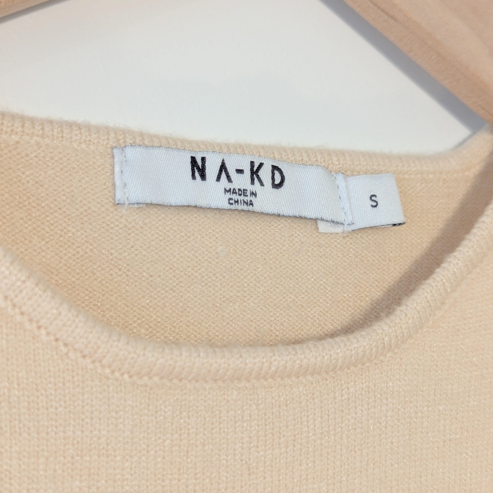 NAKD Soft Sweater Dress Tan Cream Size Small Good Condition - Picture 4 of 4